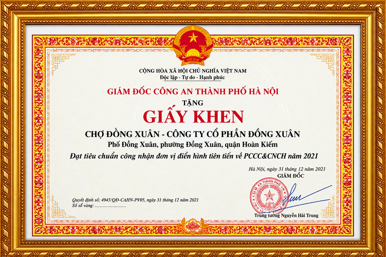 Những thành tích Công ty Cổ phần Đồng Xuân đã đạt được trong thời gian qua