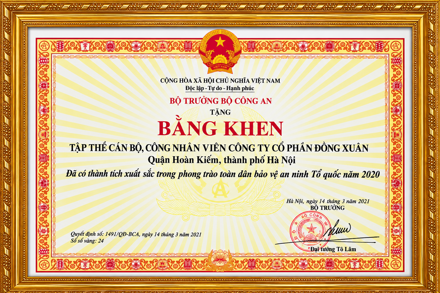 Những thành tích Công ty Cổ phần Đồng Xuân đã đạt được trong thời gian qua
