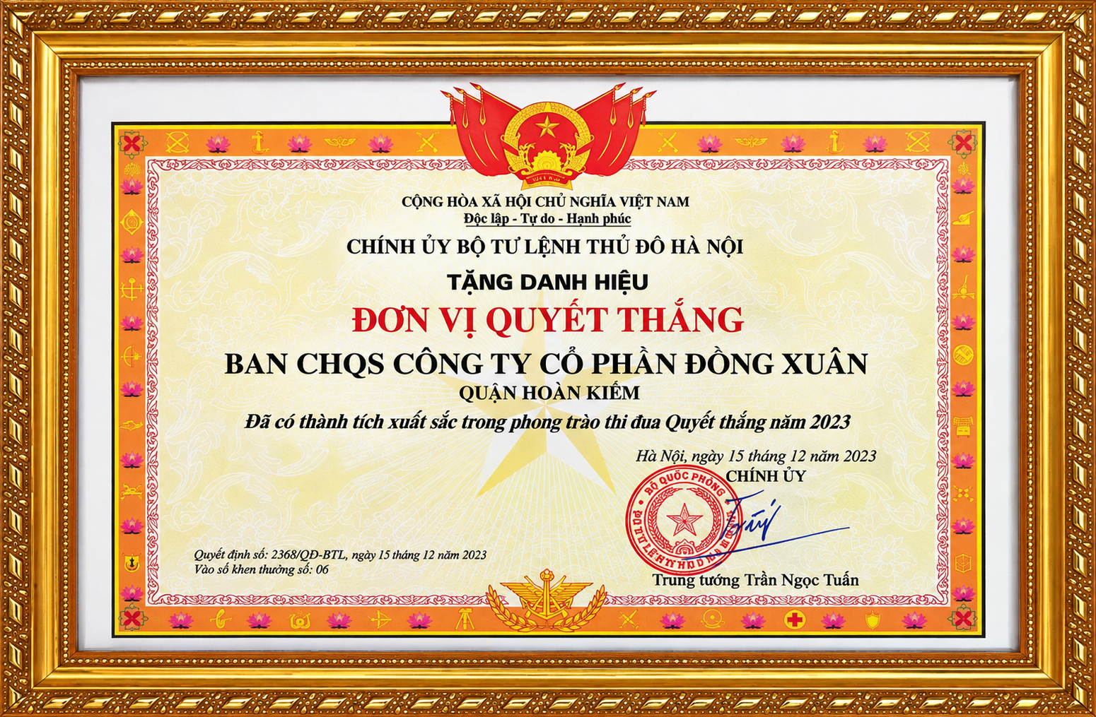Những thành tích Công ty Cổ phần Đồng Xuân đã đạt được trong thời gian qua
