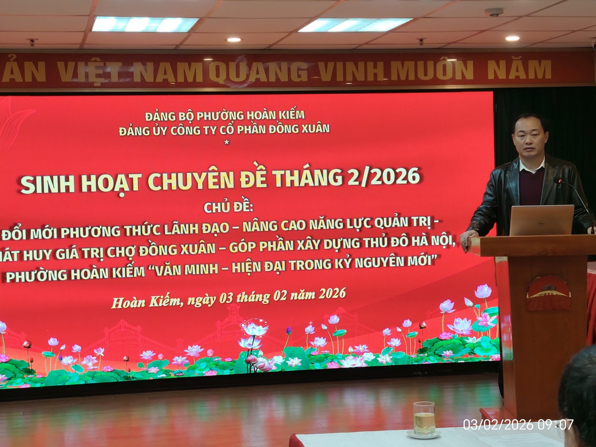 CÔNG TY CỔ PHẦN ĐỒNG XUÂN TỔ CHỨC SINH HOẠT CHÍNH TRỊ THÁNG 2/2026