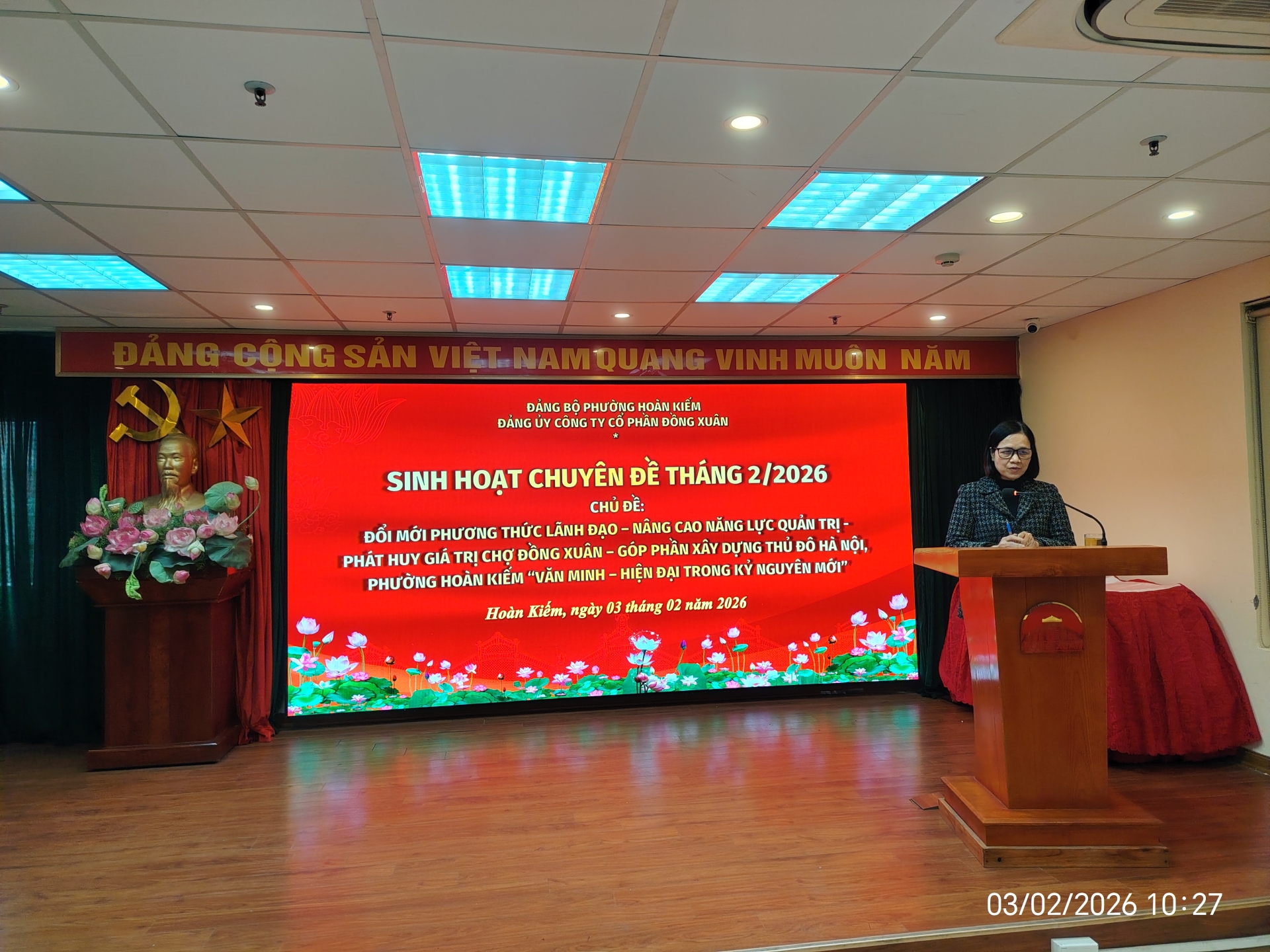 CÔNG TY CỔ PHẦN ĐỒNG XUÂN TỔ CHỨC SINH HOẠT CHÍNH TRỊ THÁNG 2/2026